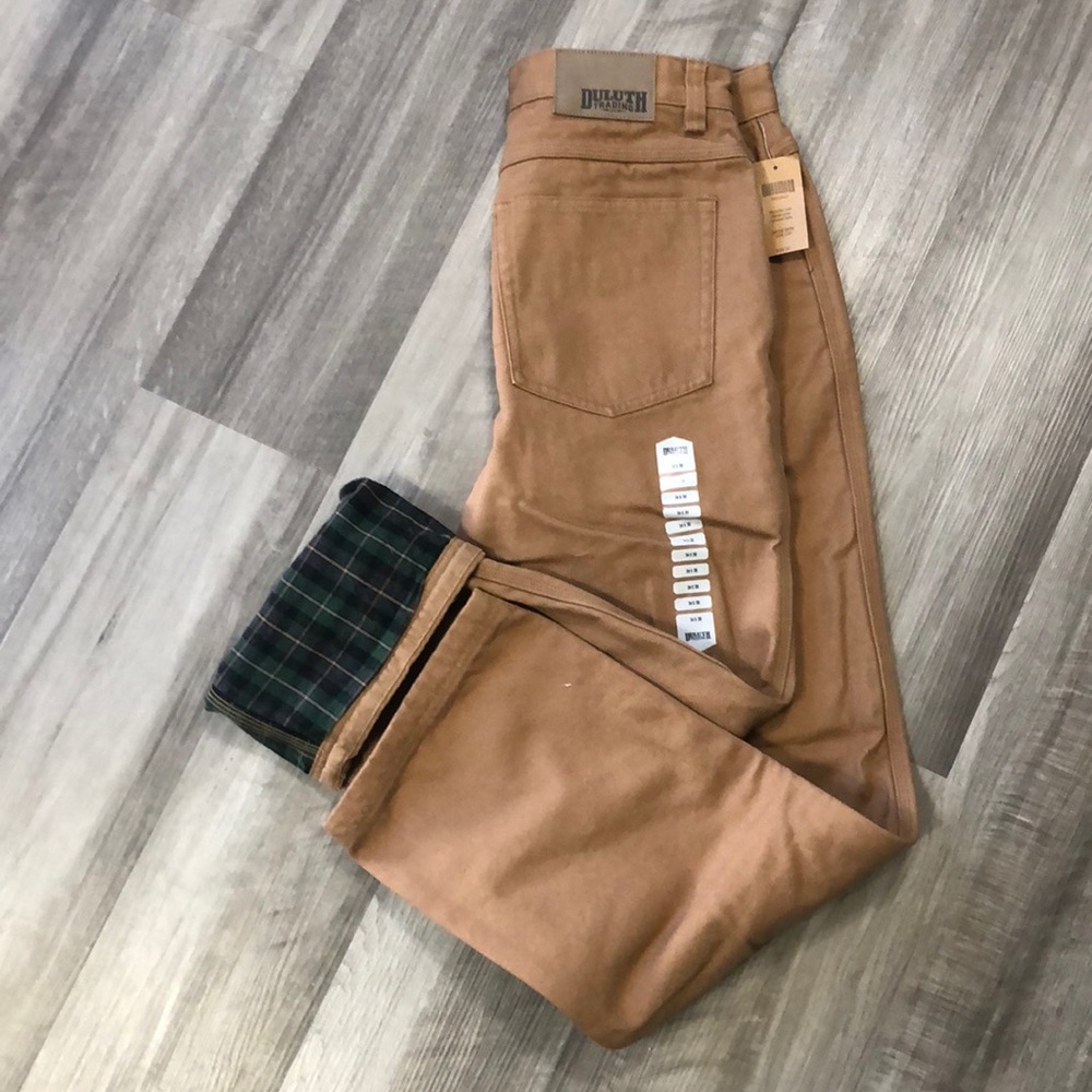 Duluth Mens fire hose flannel lined 5 pocket pants